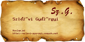 Szlávi Györgyi névjegykártya